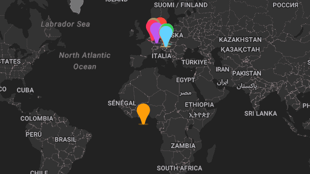 Map of company locations