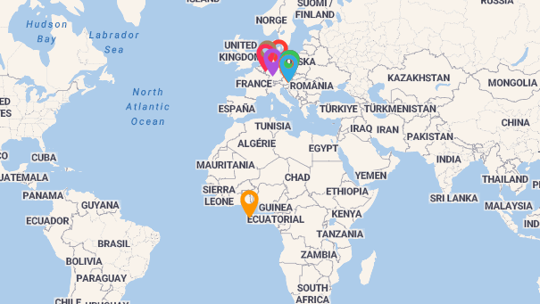 Map of company locations