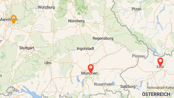 Map of company locations
