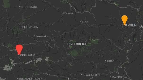 Map of company locations
