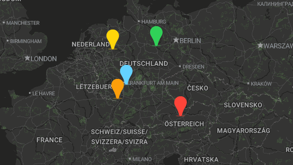 Map of company locations