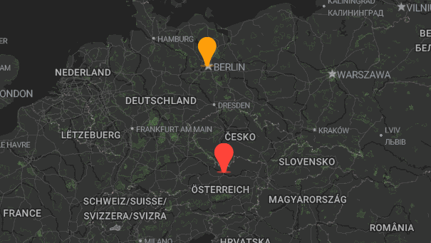Map of company locations