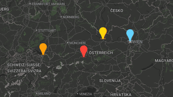 Map of company locations