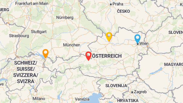 Map of company locations