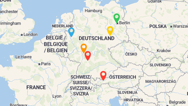 Map of company locations