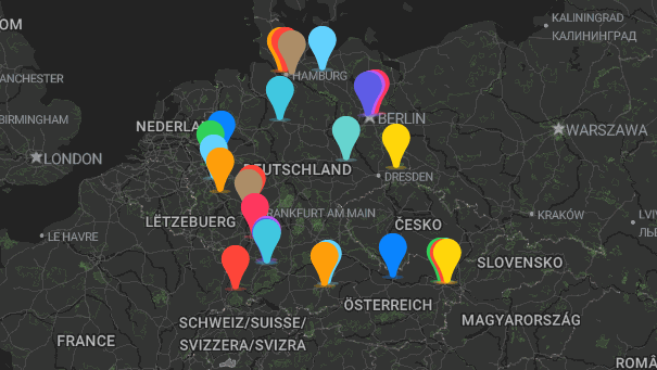 Map of company locations