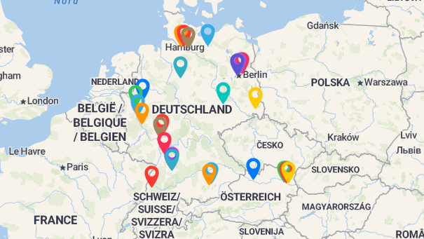 Map of company locations