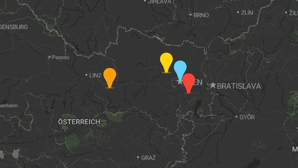 Map of company locations