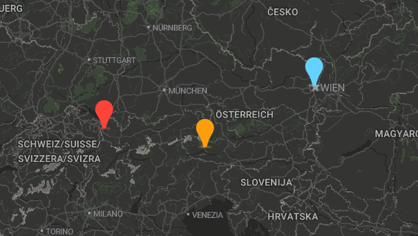 Map of company locations