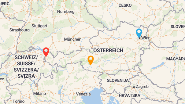 Map of company locations
