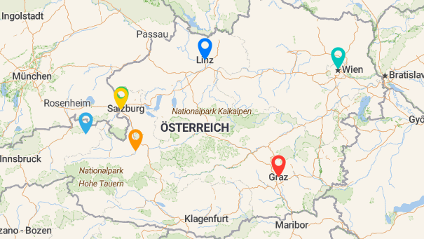 Map of company locations