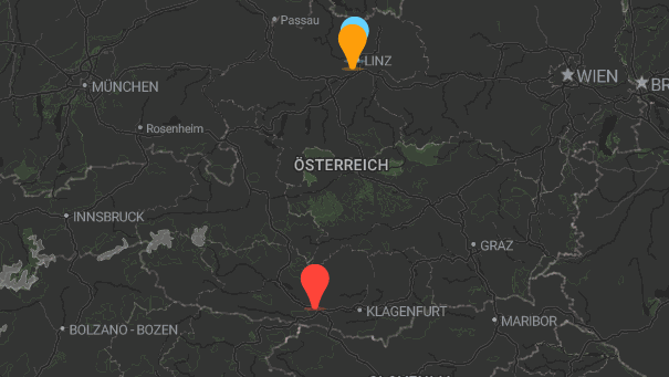 Map of company locations