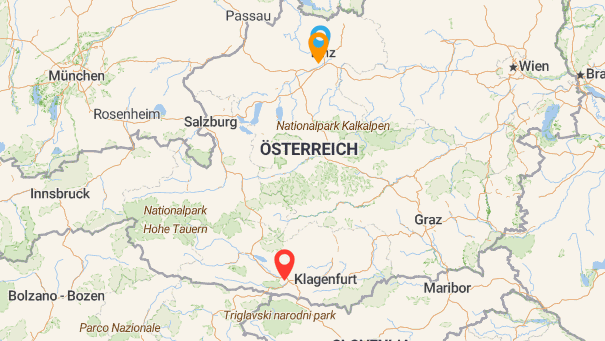 Map of company locations