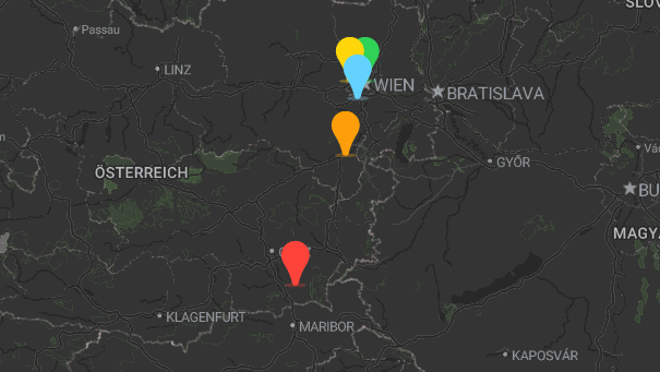 Map of company locations