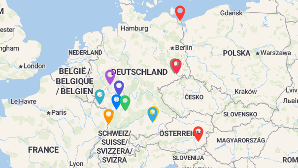 Map of company locations
