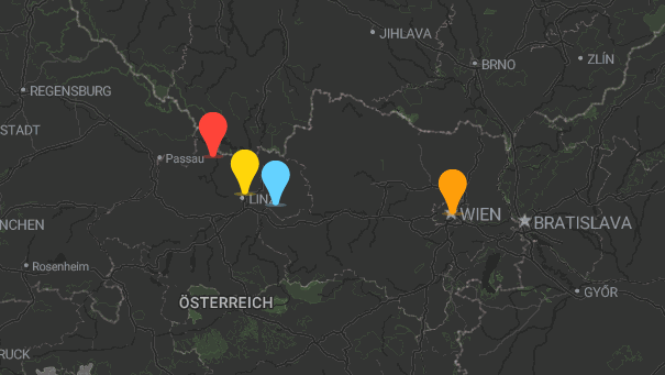 Map of company locations
