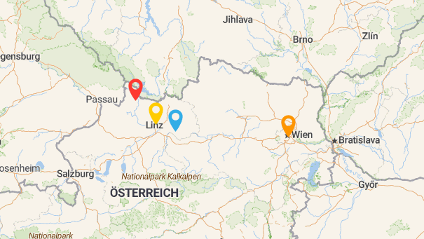 Map of company locations