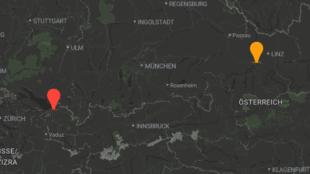 Map of company locations