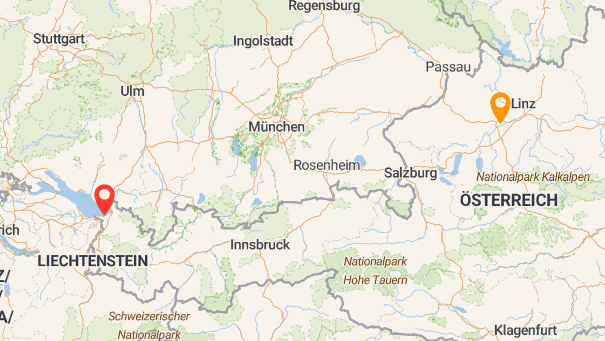 Map of company locations