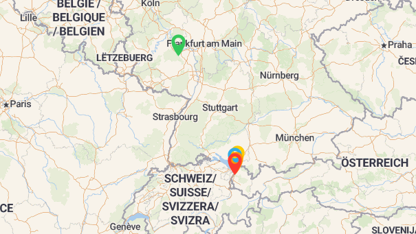 Map of company locations