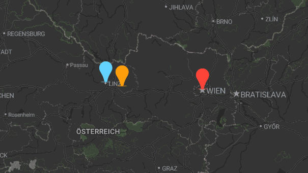 Map of company locations