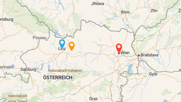 Map of company locations