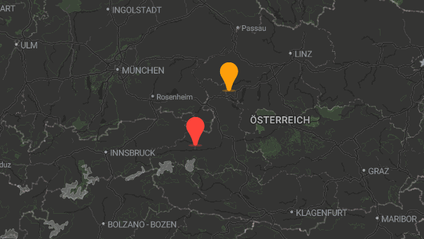Map of company locations