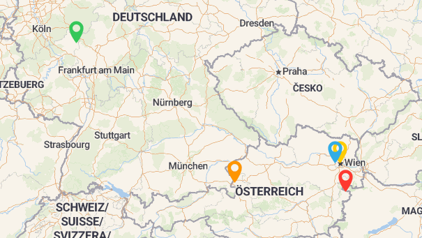 Map of company locations