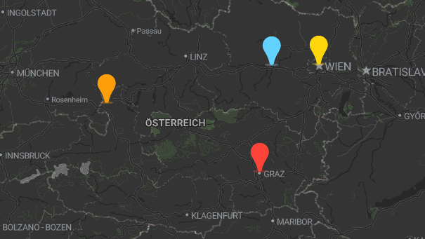Map of company locations