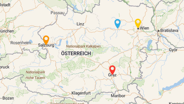 Map of company locations