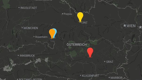 Map of company locations