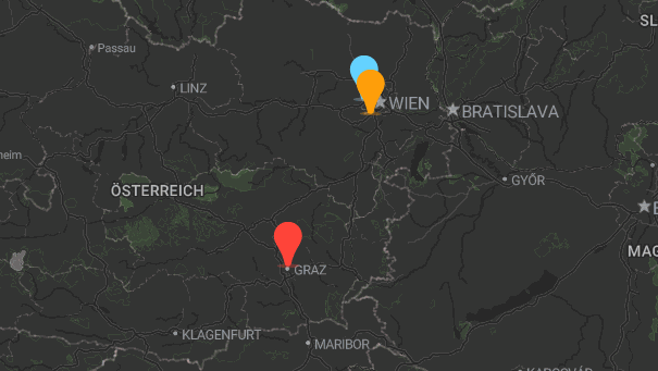 Map of company locations