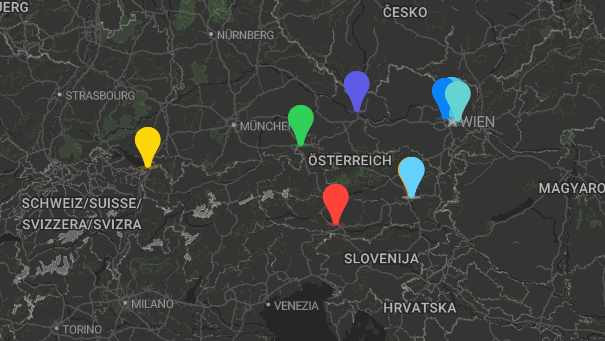 Map of company locations