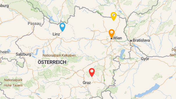 Map of company locations