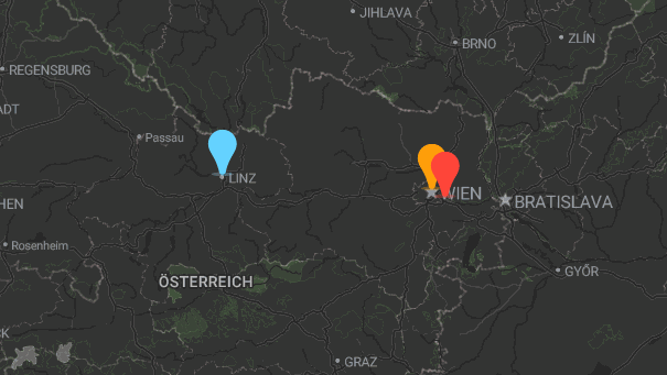 Map of company locations
