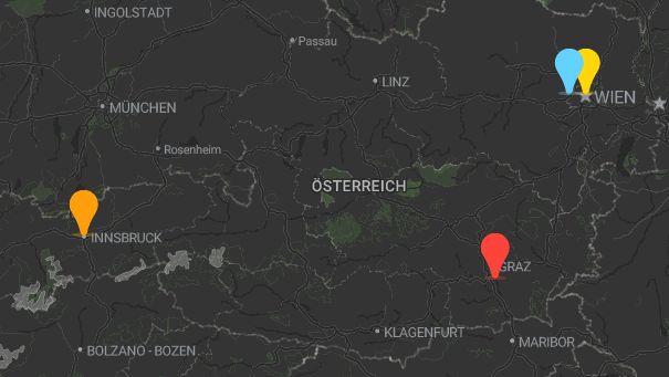Map of company locations