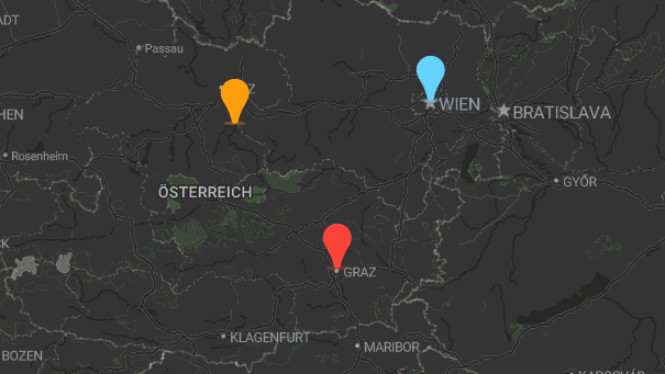 Map of company locations