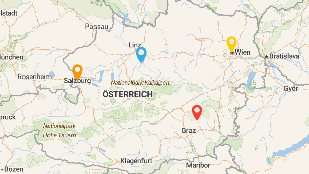 Map of company locations