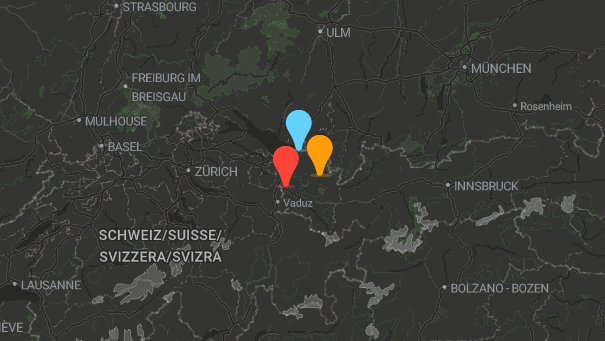 Map of company locations