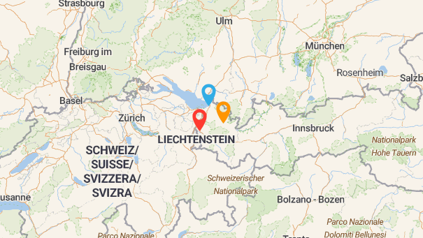Map of company locations