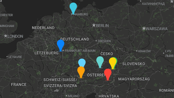Map of company locations