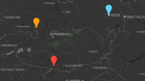 Map of company locations