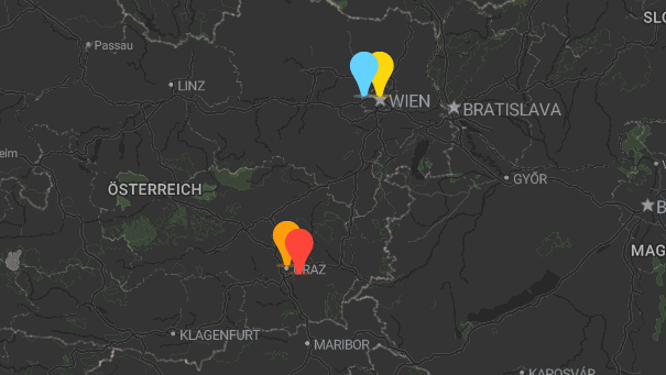 Map of company locations