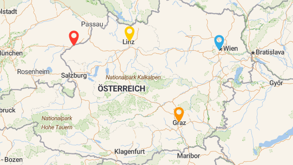 Map of company locations