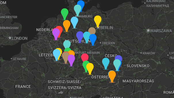 Map of company locations