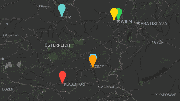 Map of company locations