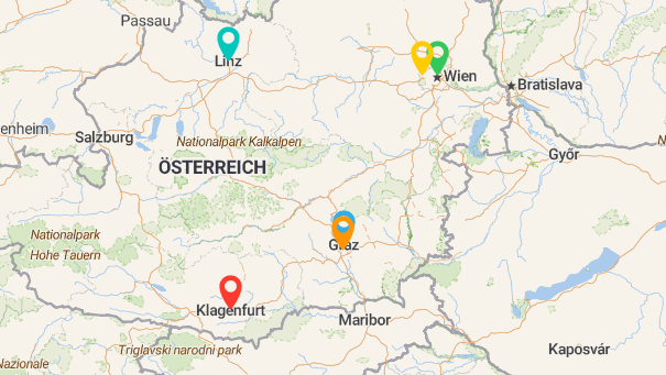 Map of company locations