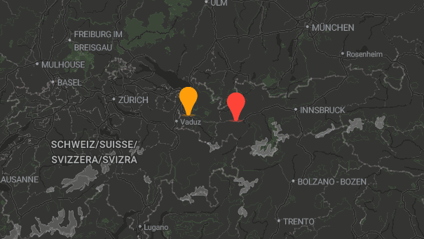 Map of company locations
