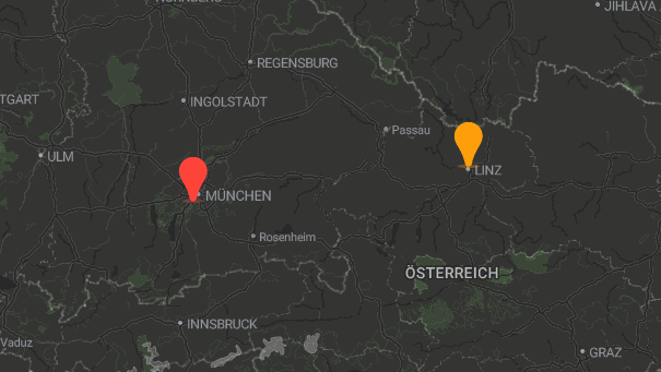 Map of company locations