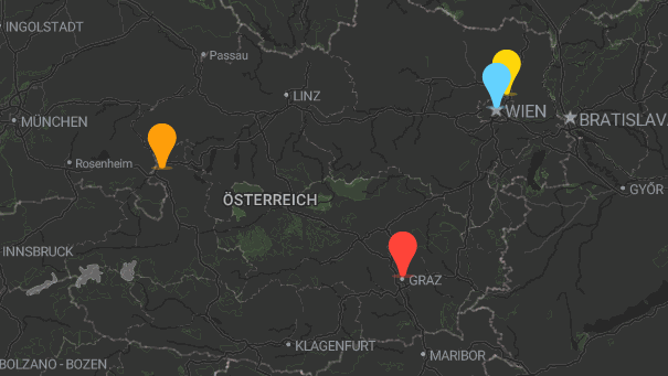 Map of company locations